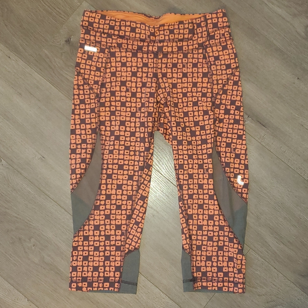 5/$25 Lole Orange Workout Leggings With Pocket